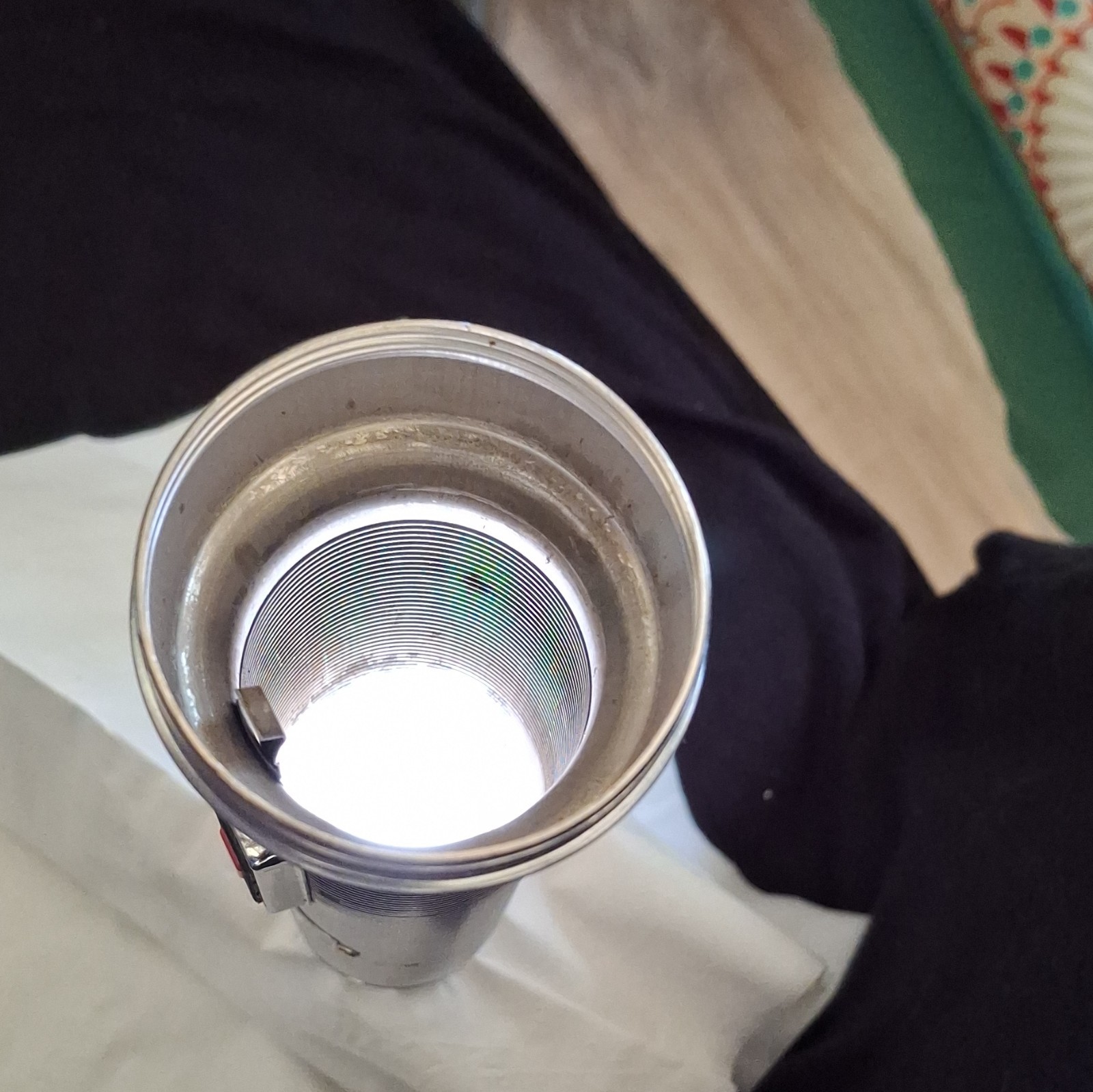 Vintage EVEREADY Captain Flashlight, chrome w/ Ring. 7 1/2 in slide tested/works