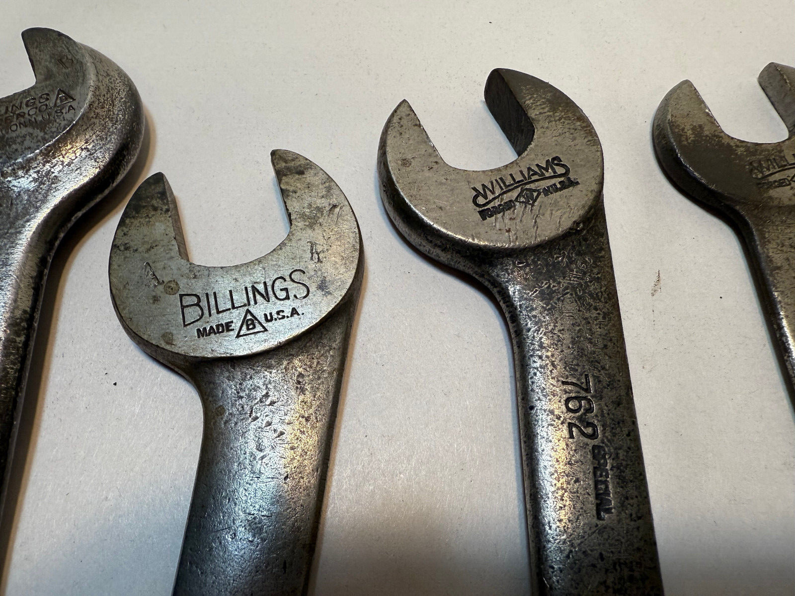 Lot Of 8 Vintage Wrenches Mixed Craftsman Billings Williams Fairmount Smiths USA
