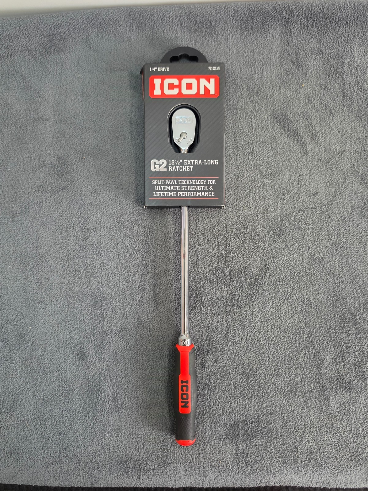 ICON G2 1/4 in. Drive, 12-1/2 in. Extra-Long Ratchet W/Comfort Grip R1XLG