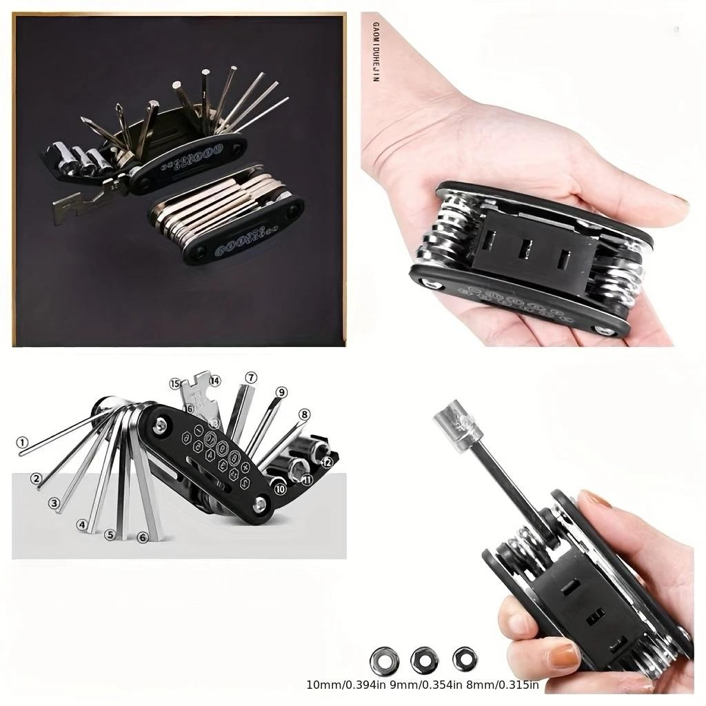 16-in-1 Socket Wrench Set Non Slip Rotating Head Universal Car Home Repair Tool