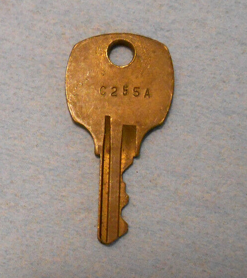 Vintage Old Original All Steel Allsteel Aurora Illinois Brass Key # C255A