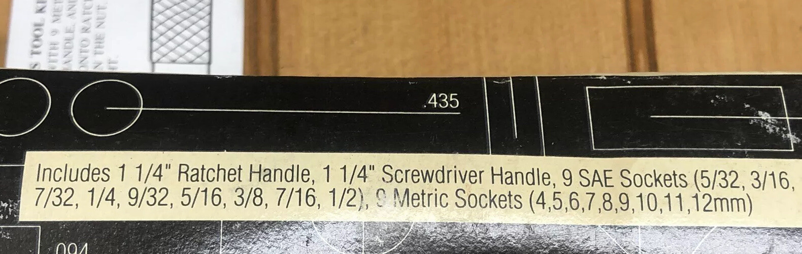 Vintage New Newcastle 20 Piece 1/4”Ratchet Tool Set 9 Metric 9 Standard Sockets