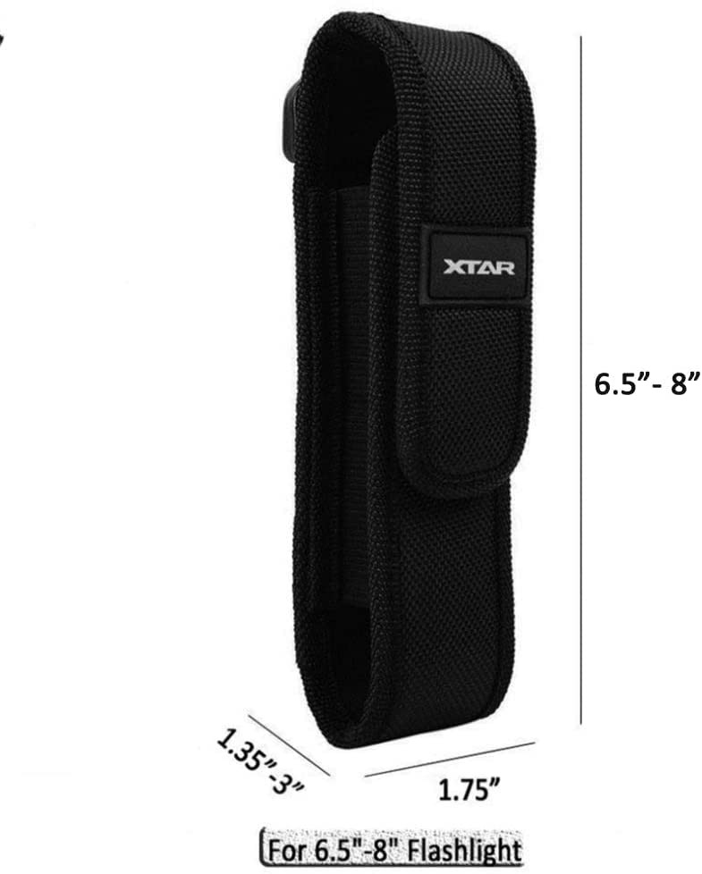 2-Pack Flashlight Battery Pouch Holster 2 Pack for 7.8″-8.2″