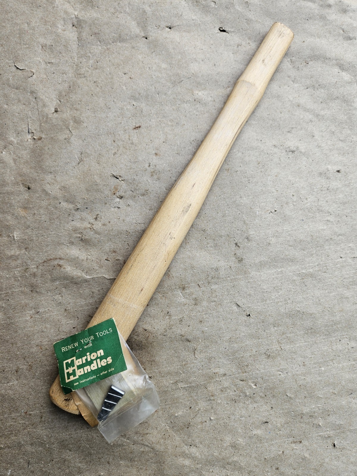 Vintage Marion Handles Wooden Replacement Tool Handle with Wedges – 14 USA NOS
