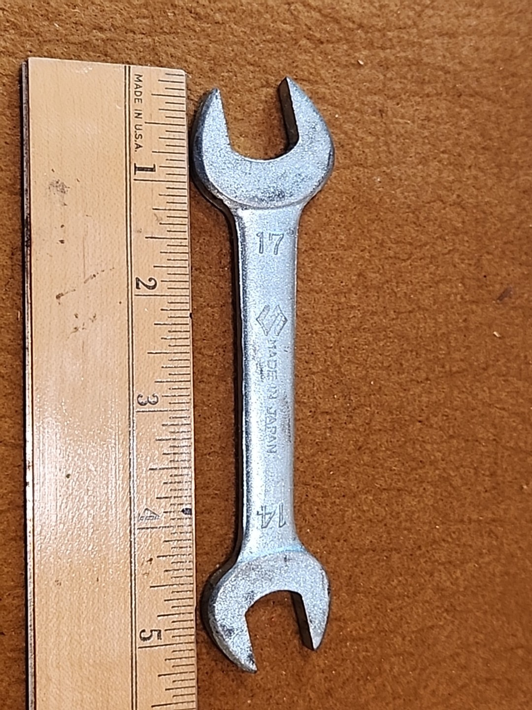 Vintage Suzuki Made in Japan 17mm x 14mm Open End Motorcycle Wrench