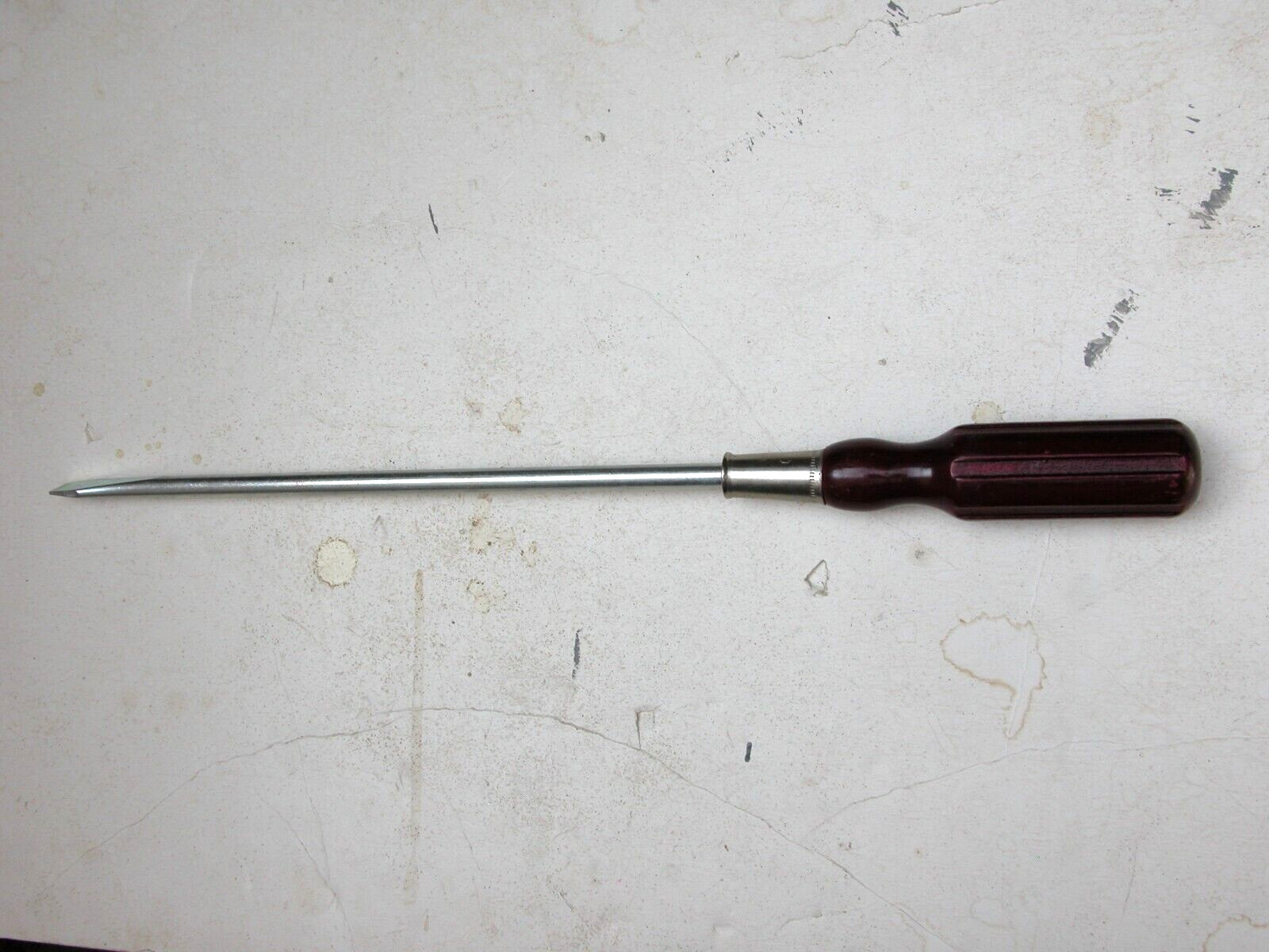 Vintage Stanley Slot Screwdriver 12″ 18″ Wood Handle standard square tip NOS