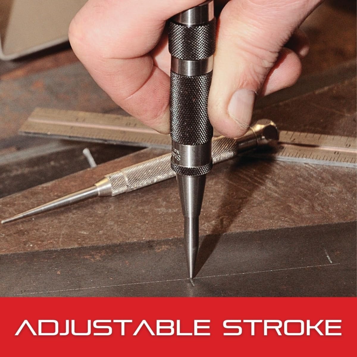 Automatic Center Punch with Hardened Steel Metal – 100mm Length, 11mm Punch D…