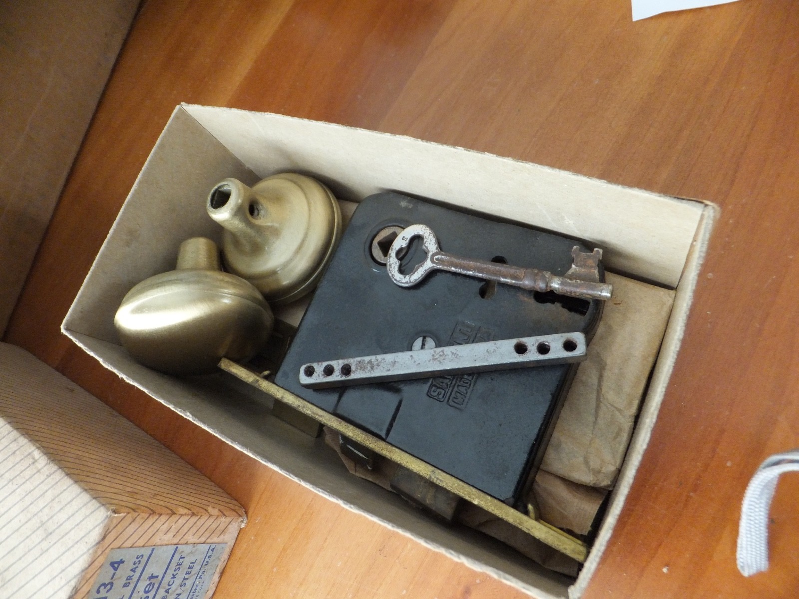 Mortise Lockset NOS Plates Knobs ect Used Sargent Lock W/Key