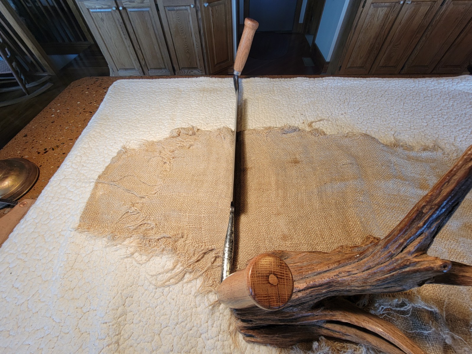 Vintage Antique WHITE 1837 Draw Knife 14″ New Barnwood Handles