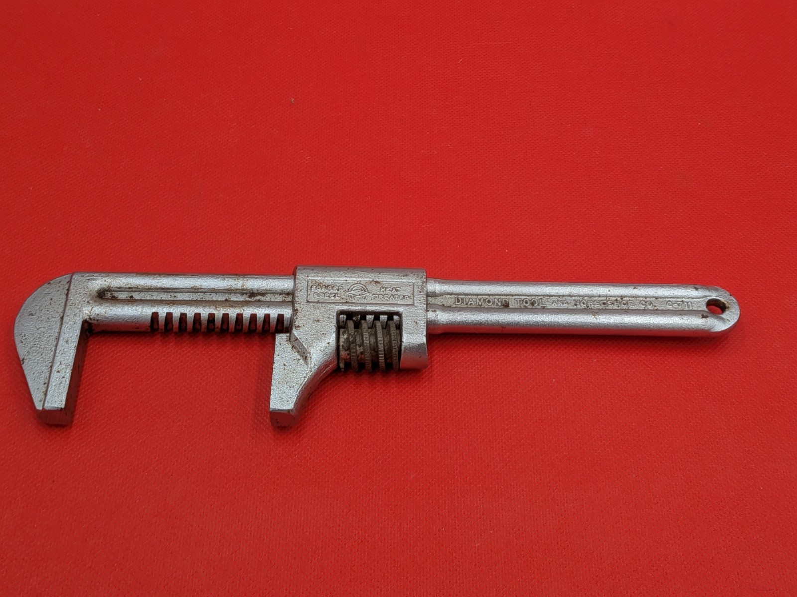 Vintage Diamond Tool & Horseshoe Co C-711 11″ Auto Monkey Wrench USA Forged