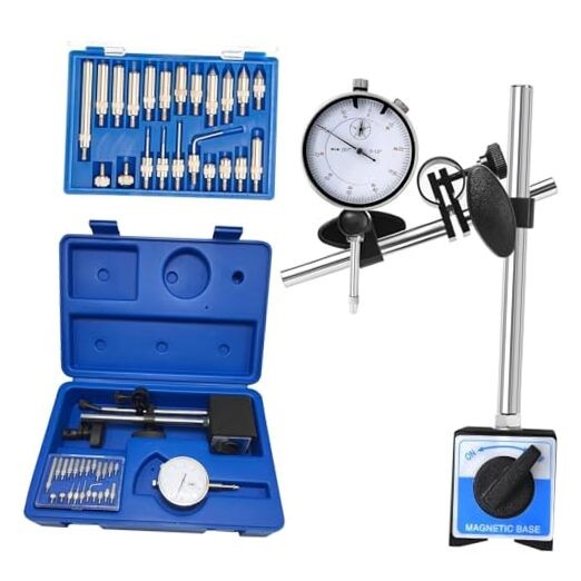 Dial Indicator with Magnetic Base and Point Precision Inspection Set, Dial