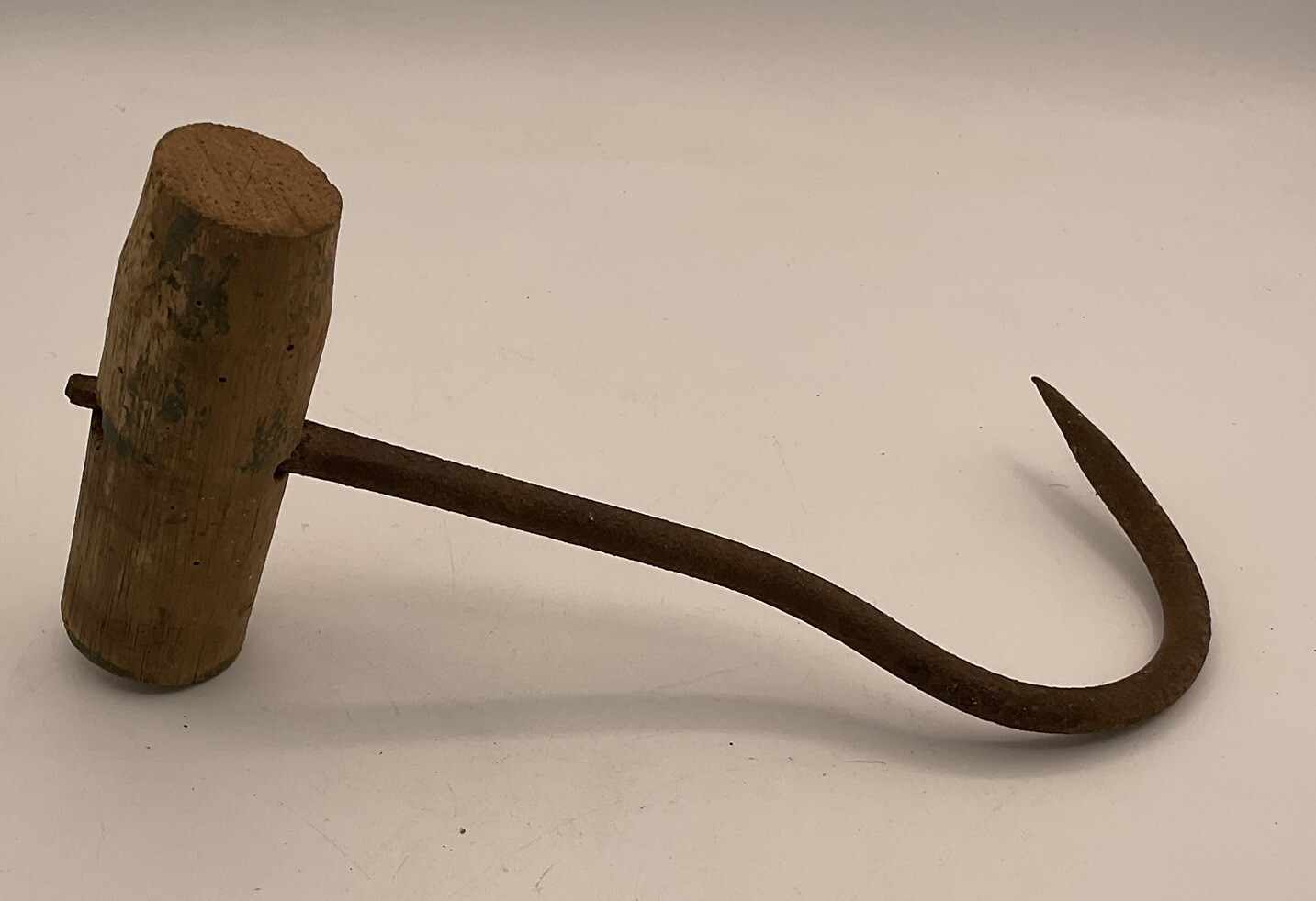 Vintage Wood Handle Ice Hay Meat Butcher’s Hook Farming Livestock