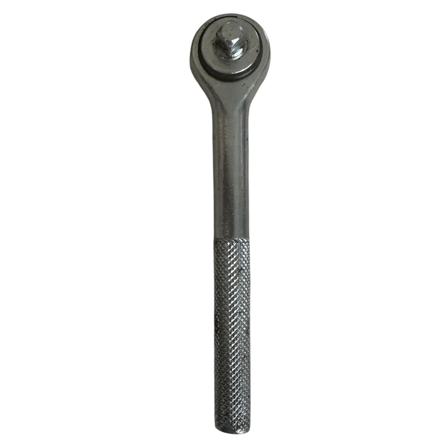 Vintage 1/4″ Drive Ratchet Knurled Handle Chrome Professional Socket Tool Good+