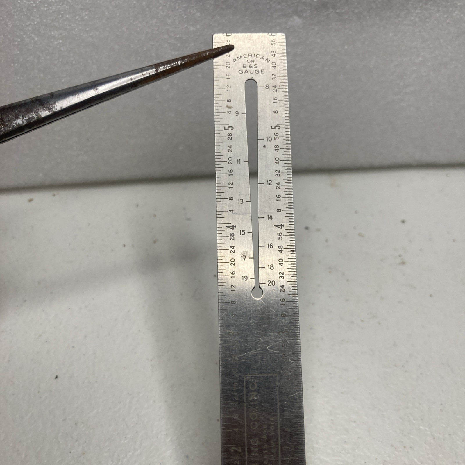 Vintage JFD Manufacturing – 6″ Stainless Steel Rule w/B&S Gauge. Brooklyn. – TD