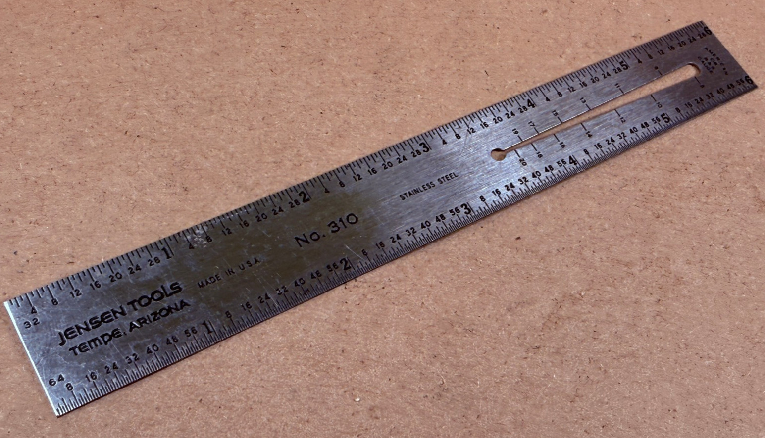 NICE – Vintage Jensen Tools Ruler American or B&S Gauge 310 Tempered Steel USA