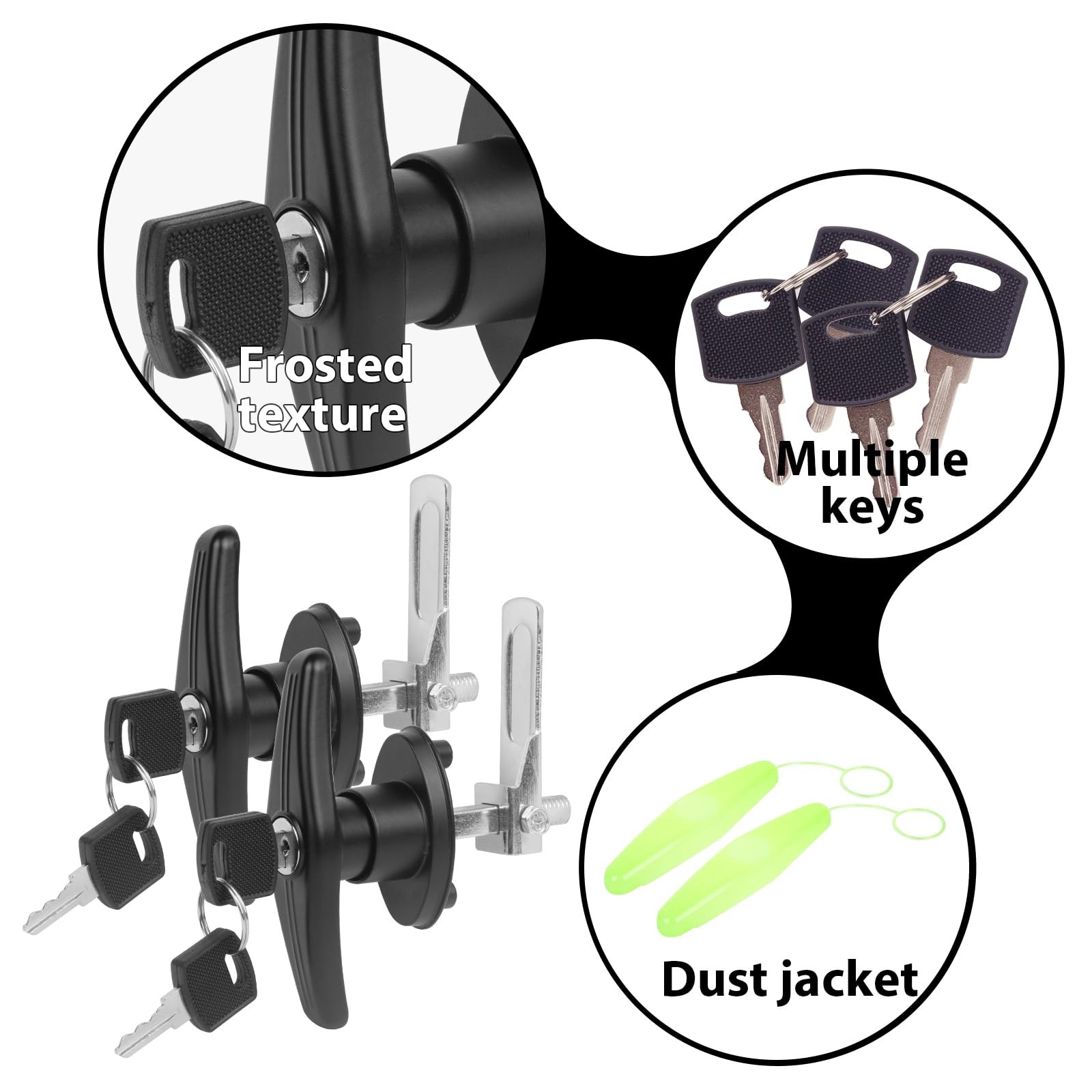 T Handle Latch Kit Truck Cap Lock Replacement Truck Topper Camper Shell Locking