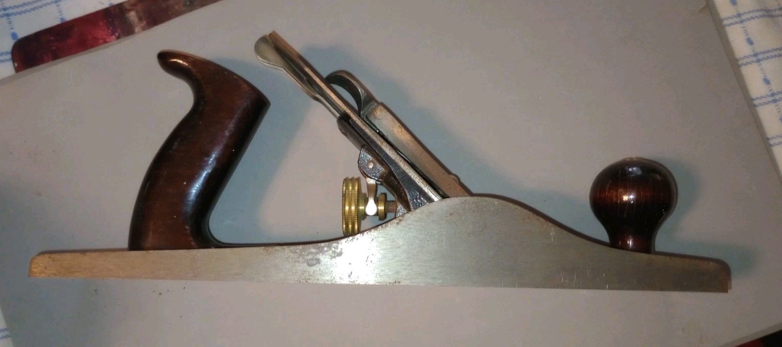 VINTAGE DUNLAP USA Woodworking Tool, Smooth Bottom WOOD PLANE, 14”