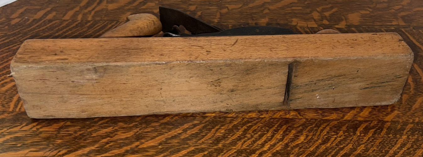 14-1/2X2-1/4″ WOODEN PLANE~ 76~ ANTIQUE~ 18TH CENTURY~ WOODWORKING