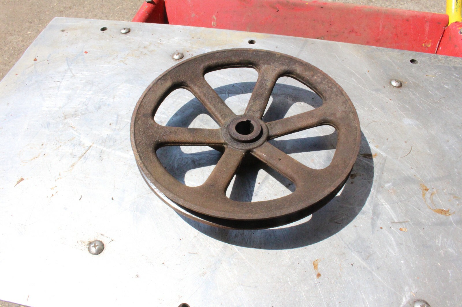 Cast Iron Wheel, Pulley, Gilson Snowblower, SteamPunk