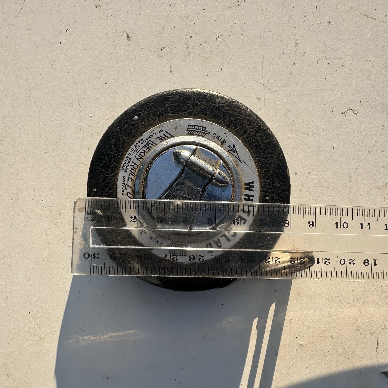 Vintage The Lufkin Rule Co. White Clad 10m 33ft Tape Measure As Is