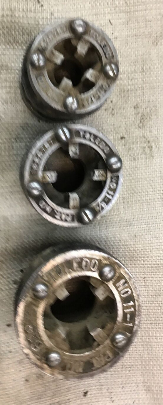 Vintage Toledo #11 Pipe Reamer & Threader 1/2 3/4 &1” Dies (R6)