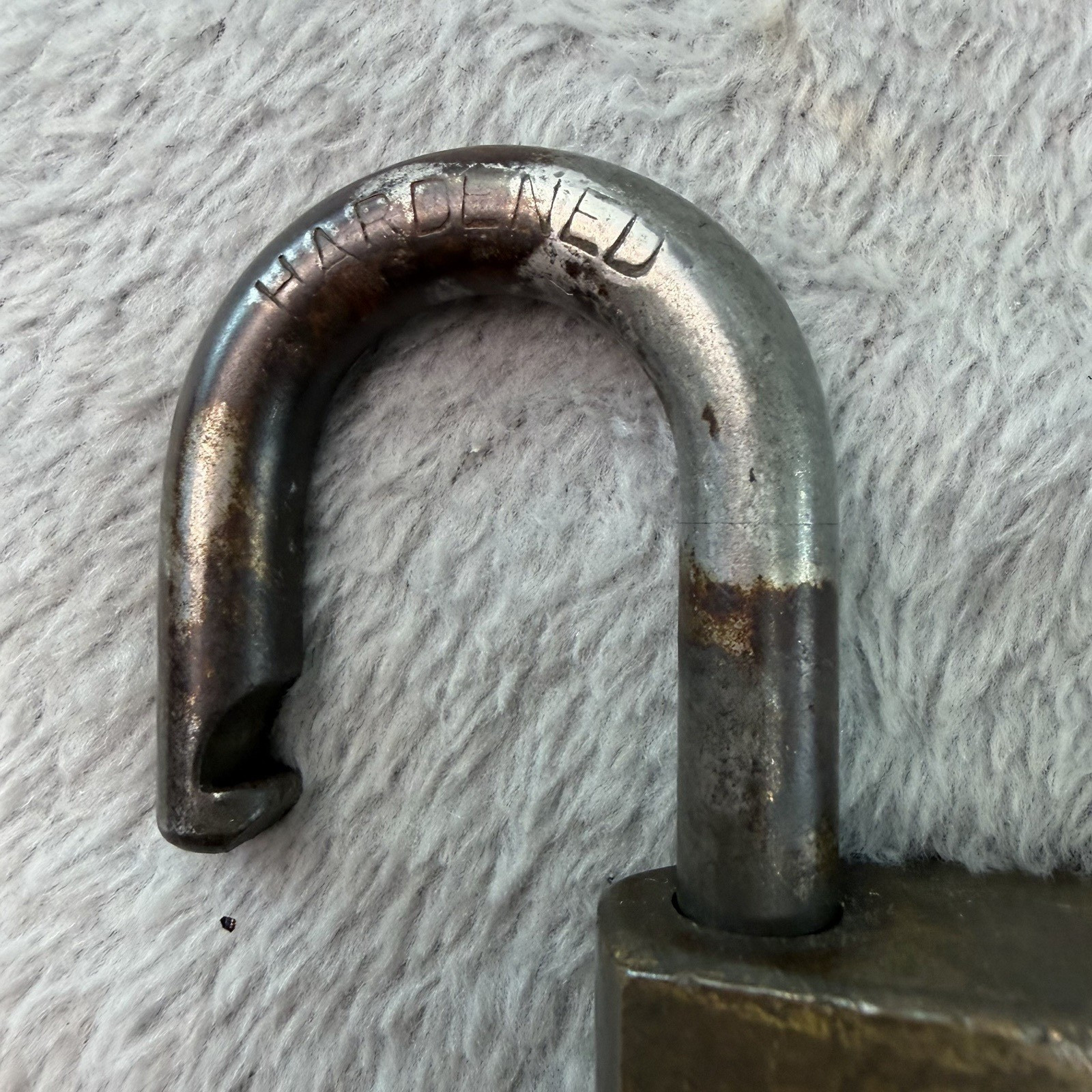 Vtg Russwin Solid Brass 3″ Padlock & 2 Key Combo Hardened Steal Shank B74