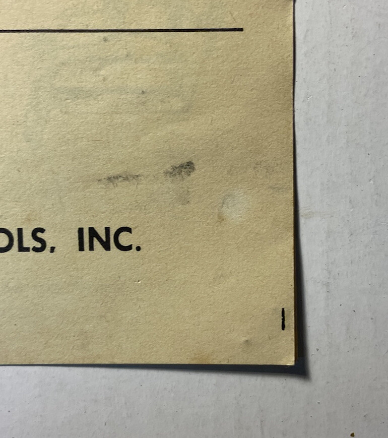 Vintage 1950’s Shop Mate Electric Saw Power Tool handbook and original tags