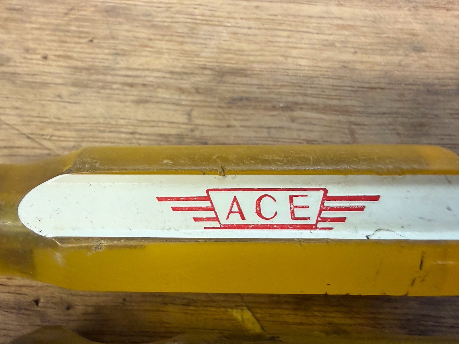 3 Piece Vintage Screwdrivers Marked ACE Yellow And White