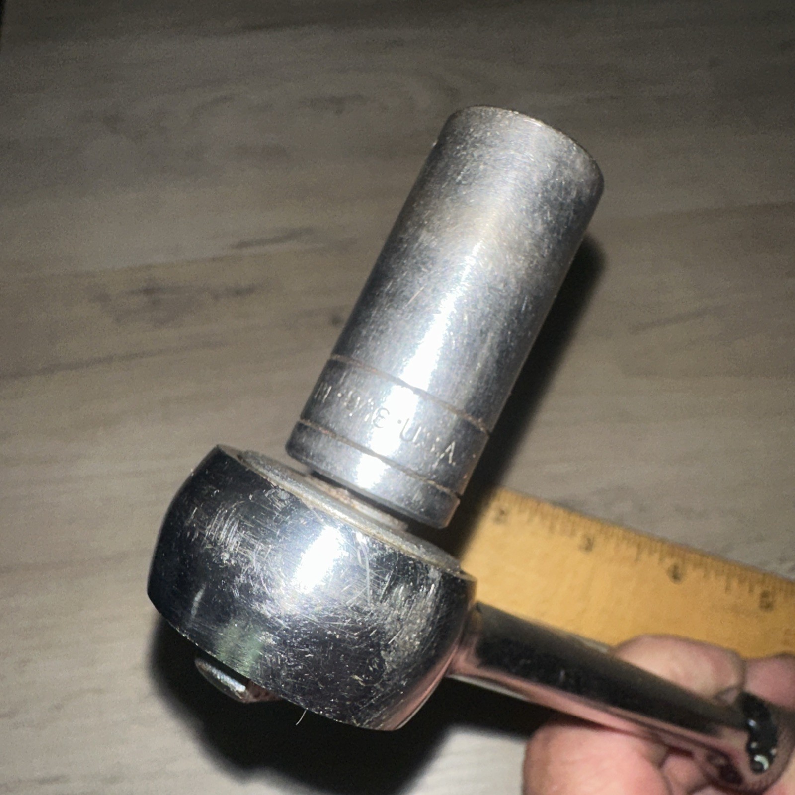 VINTAGE SK S-K TOOLS 45170 3/8″ DRIVE KNURLED RATCHET & 9/16” Socket!
