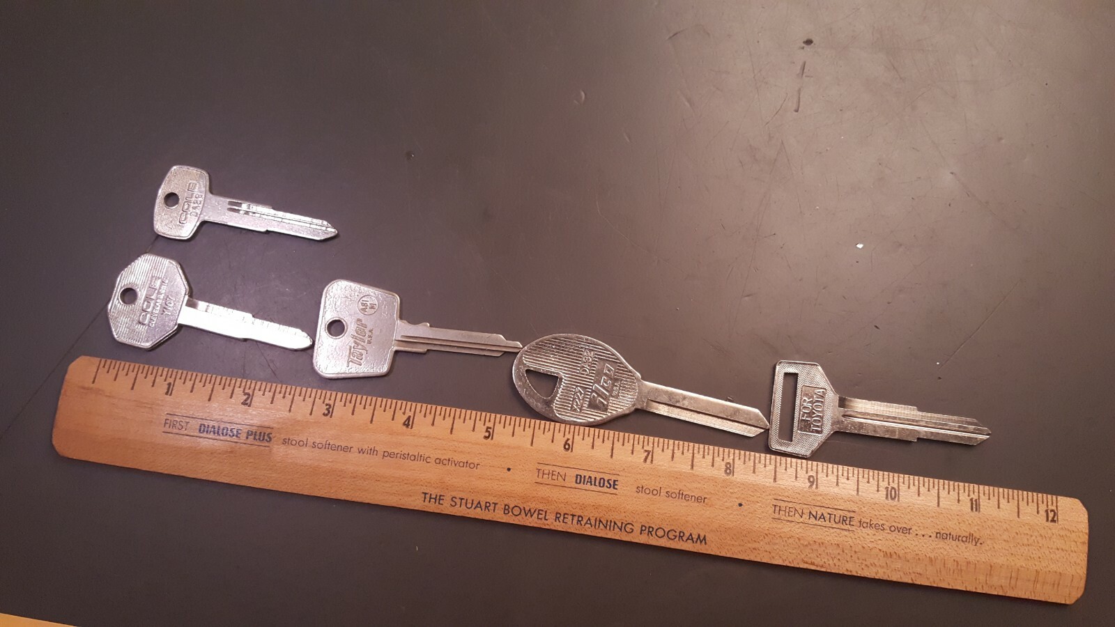 Lot of 5 Vtg Auto Keys Blanks X227 DA32, Y107 DC3X121, DA26 X 124, TR39, A81 M