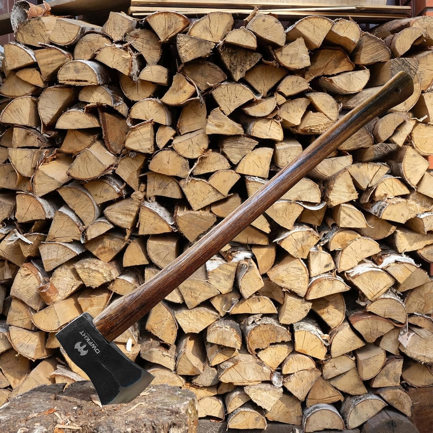 35.5″ Splitting Axe, Wood Splitting Axe for Medium to Large Size Logs, 1065 High