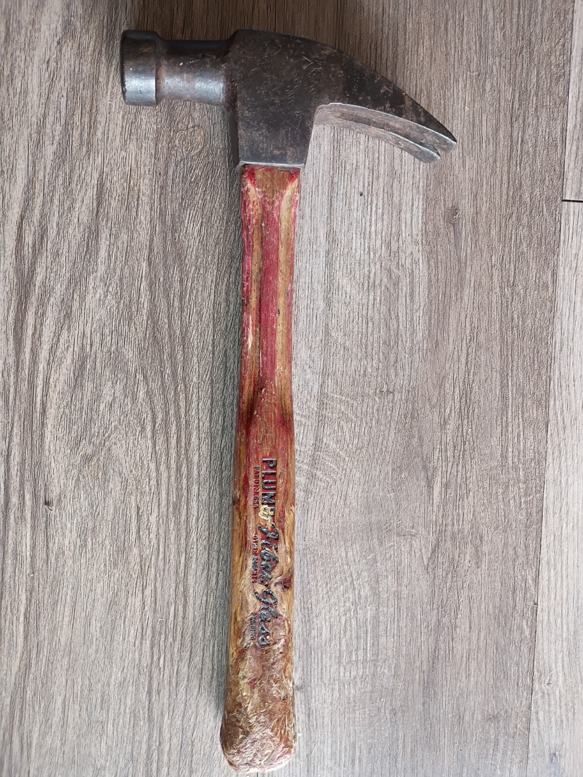 Plumb R3 20oz Curved Claw Hammer Fiberglass Handle USA Made Vintage 13″