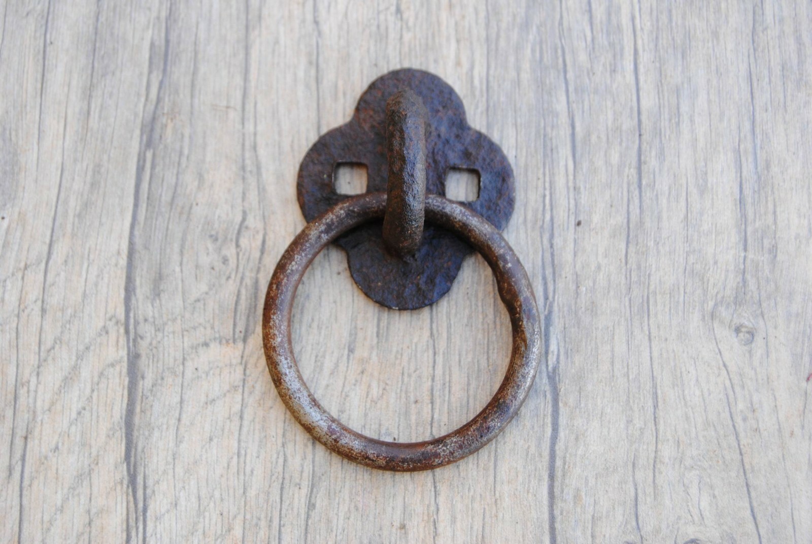 Vintage old iron hook plant porch sign post ceiling garden hook rustic farm