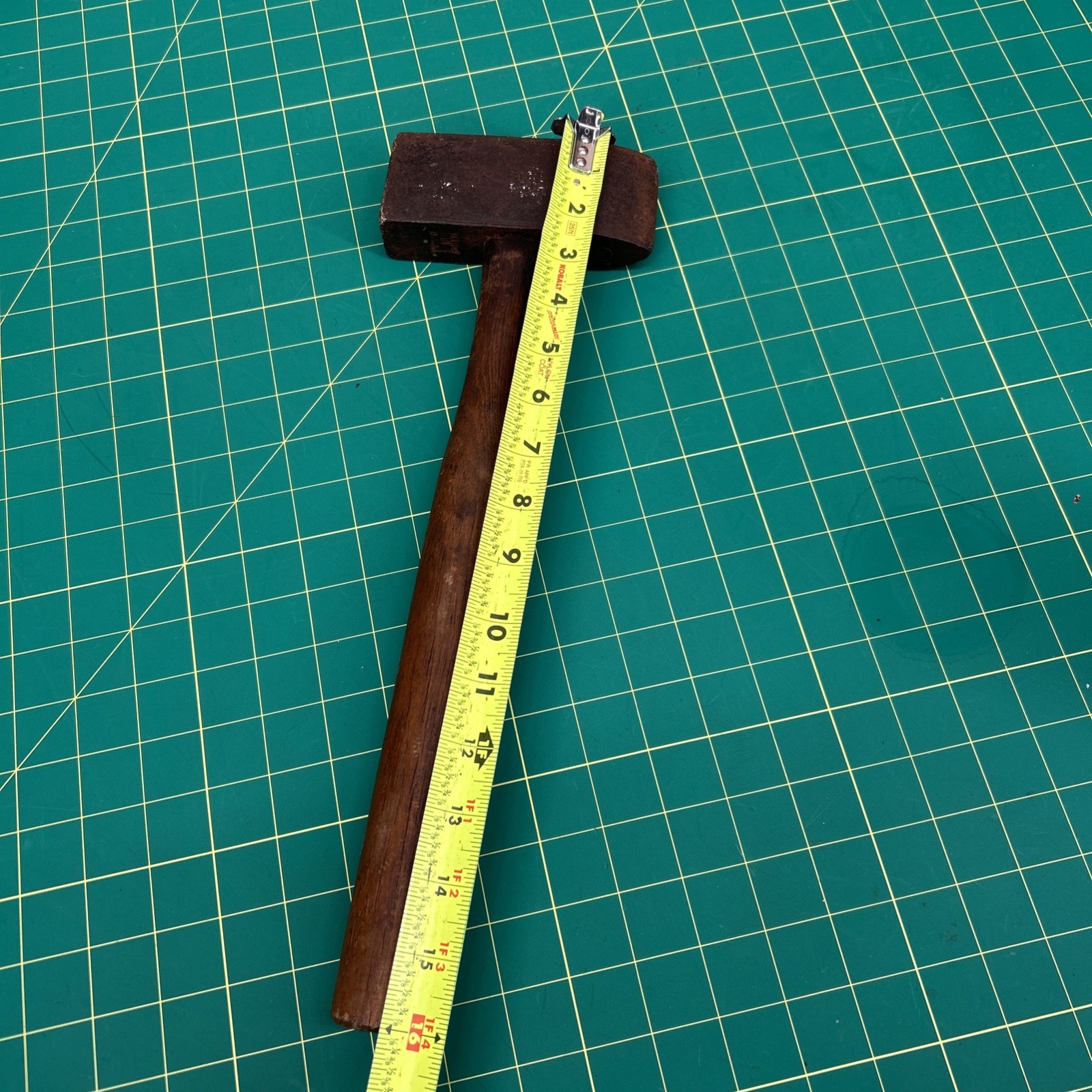 Antique ATHA No. 670 Splitting Maul Head 3.75 LBS W/ HANDLE Blunt Face Axe USA