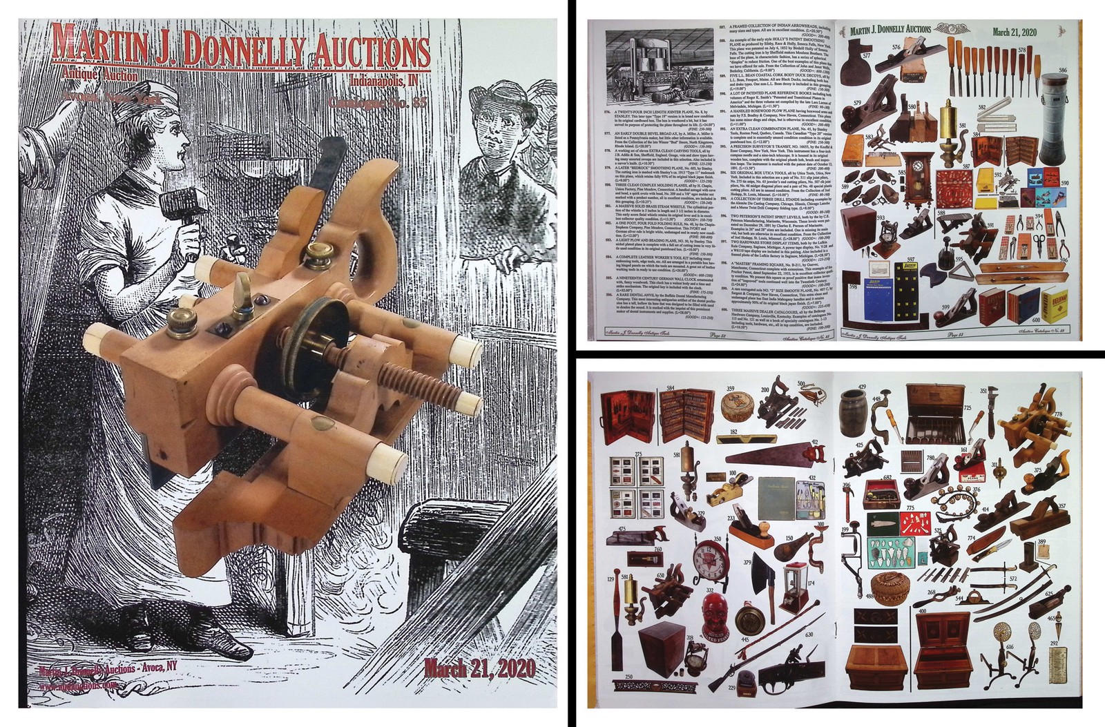 Full Color March, 2020 (IC20) Antique Tool Auction Catalog & Prices Realized