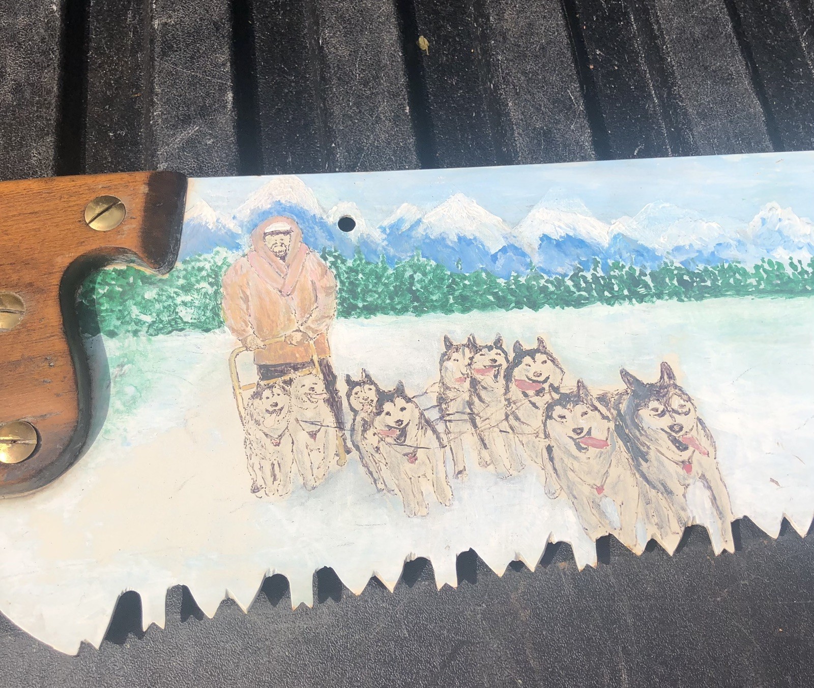 Vintage H Disston & Sons 48” Crosscut Saw Painted