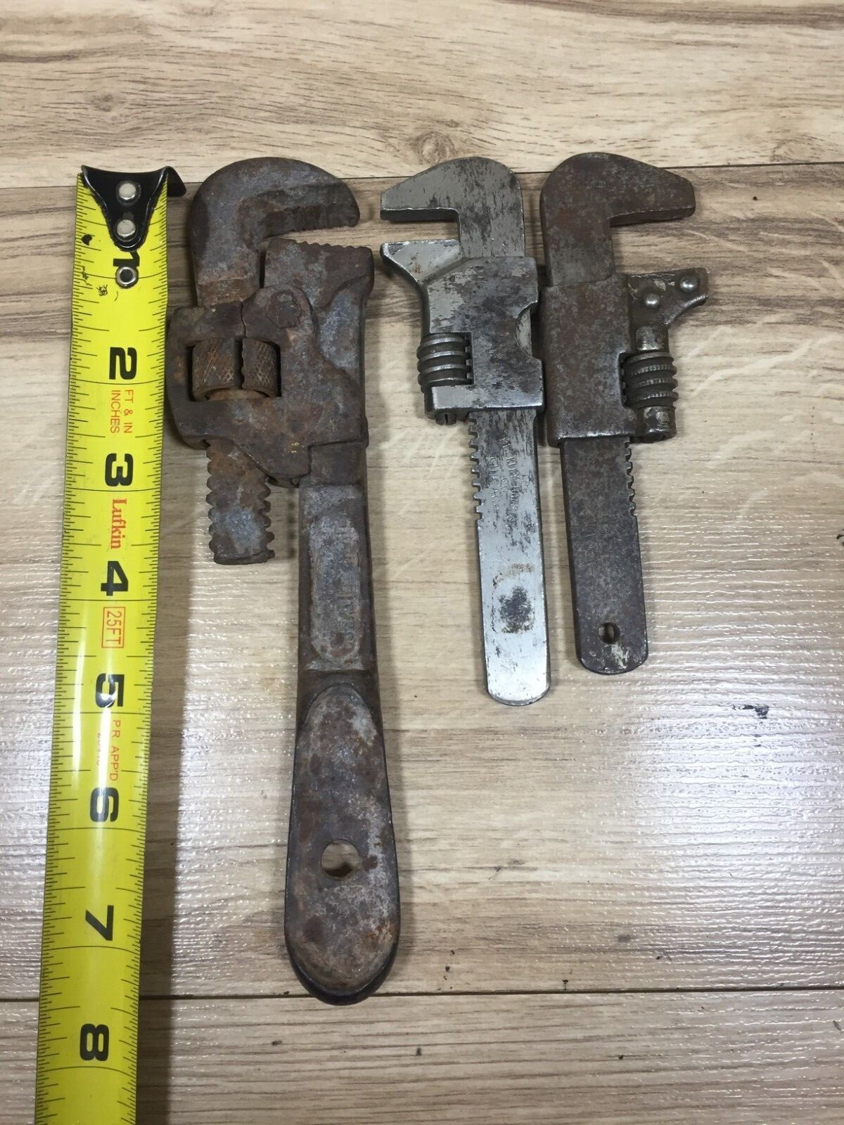Antique Adjustable Monkey Bicycle Bike Wrench Tool Lot