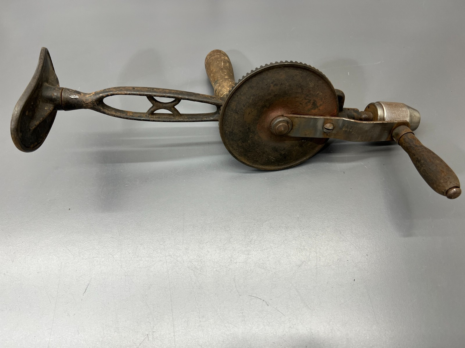 VINTAGE GOODELL PRATT NO. 245 2 SPEED BREAST SHOULDER DRILL PAT 1896 – USA
