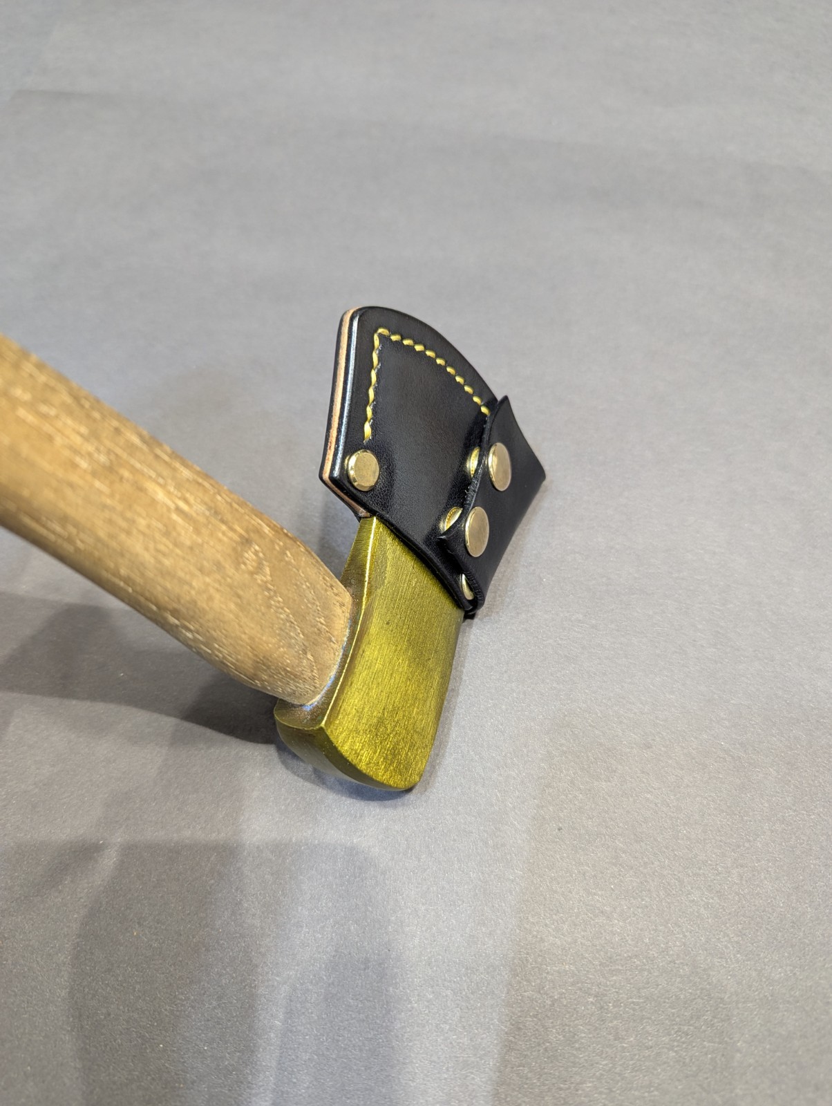 Vaughan Sportsman/Salesman/Sounding Axe Hatchet w/Cust.Handmade Leather Ax Mask