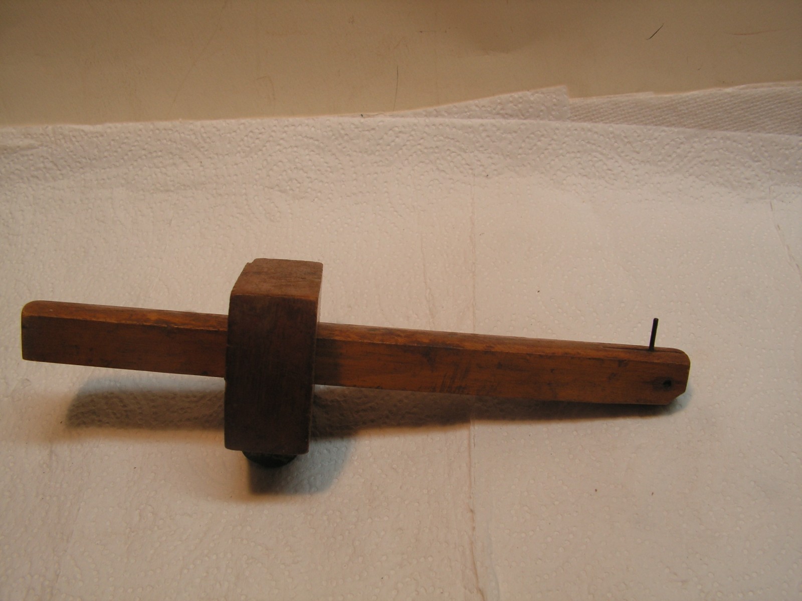 Antique Wood Depth Gauge With Unique Brass design Logo 6″ Depth Scale with point