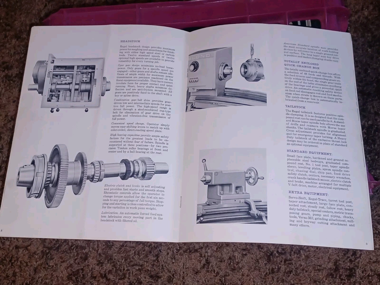 R.K LeBlond Of Cincinnati Machine Tool Catalog~Regal Lathe 21 24″ Servo-shift