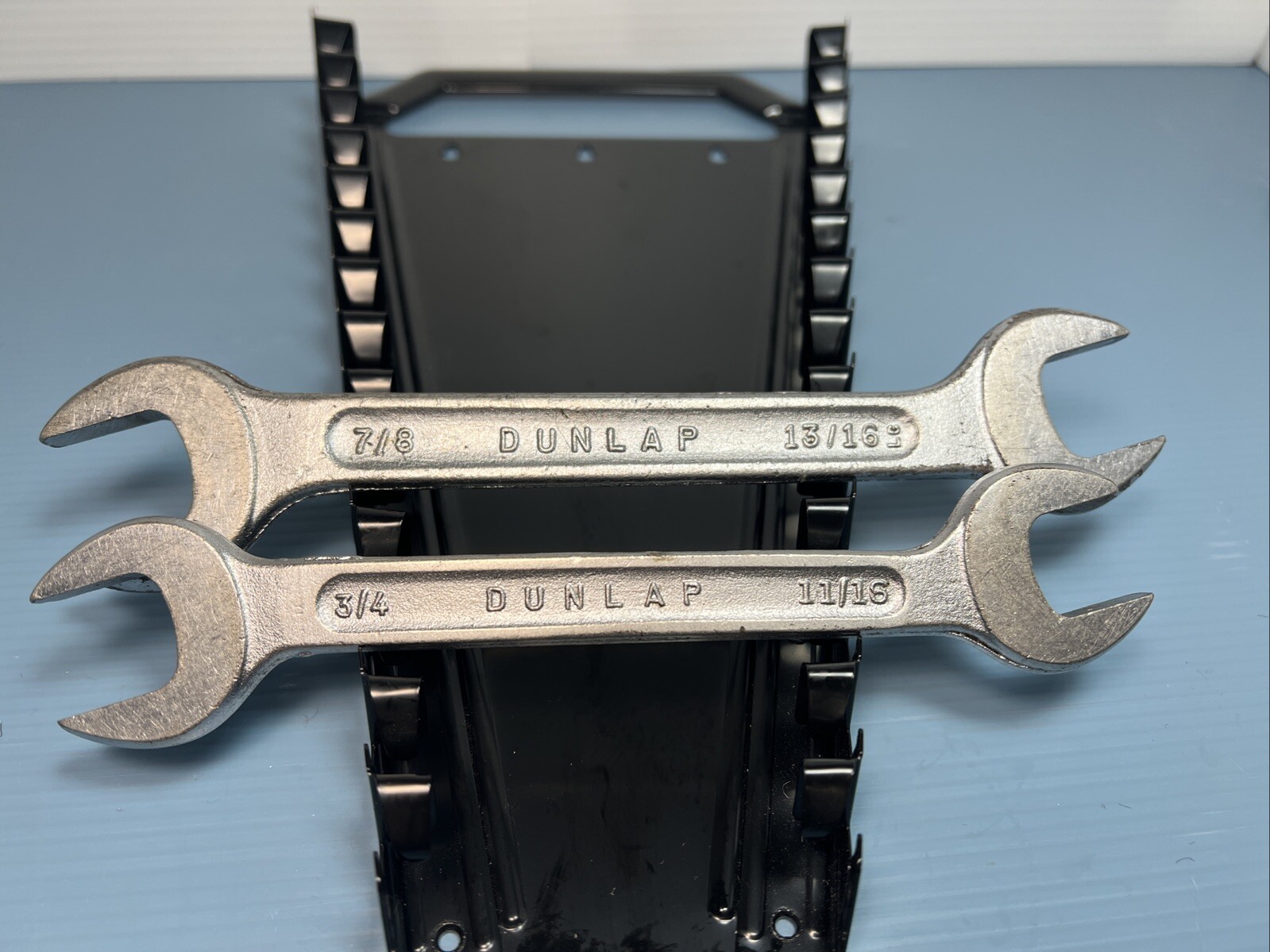lot of 2 Dunlap Open End Wrenchs 3/4”x 11/16 & 7/8 X 13/16”