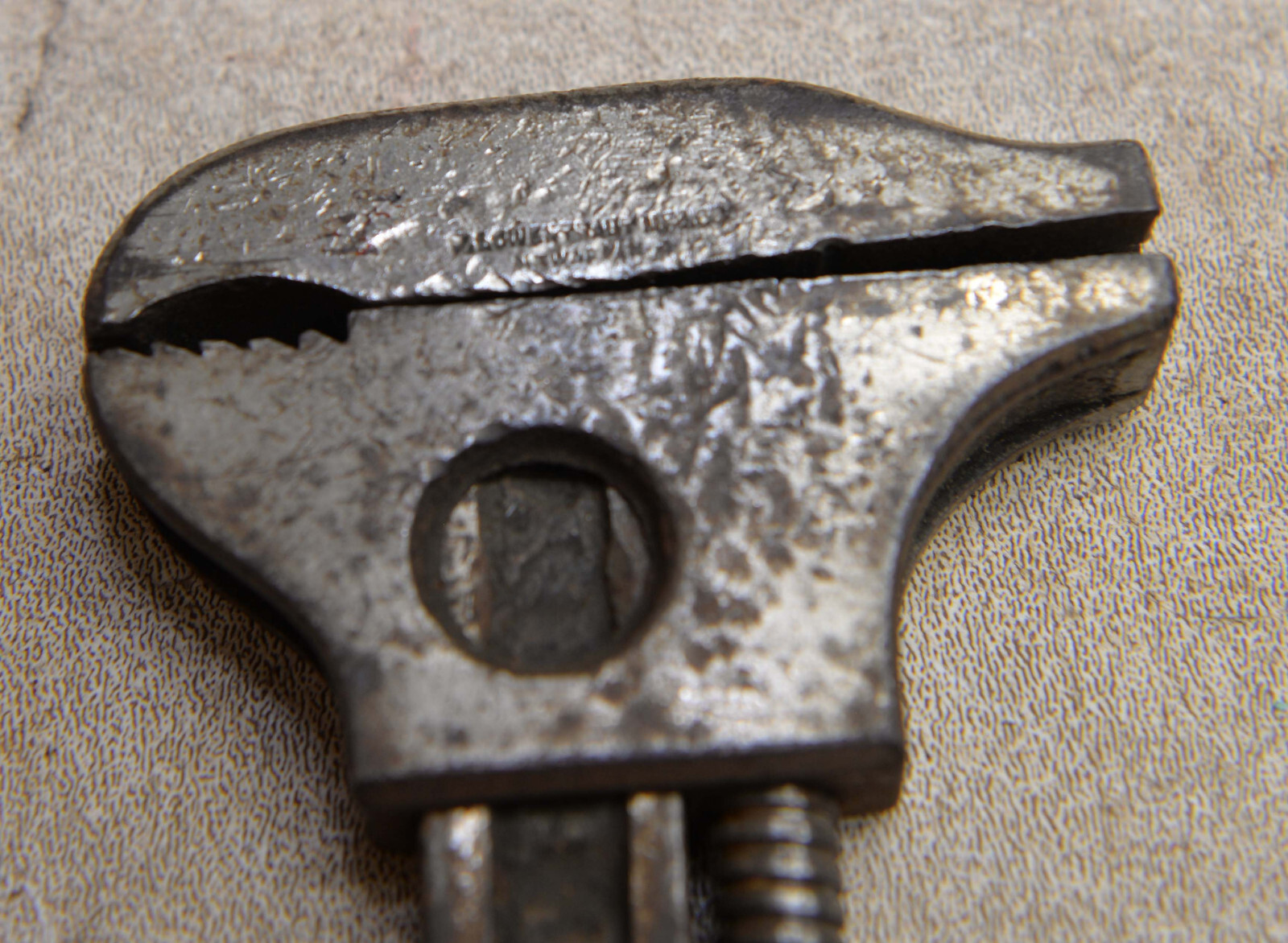 Antique Lowertraut 20th Century buggy wrench multi tool head pat 1906 adjustable