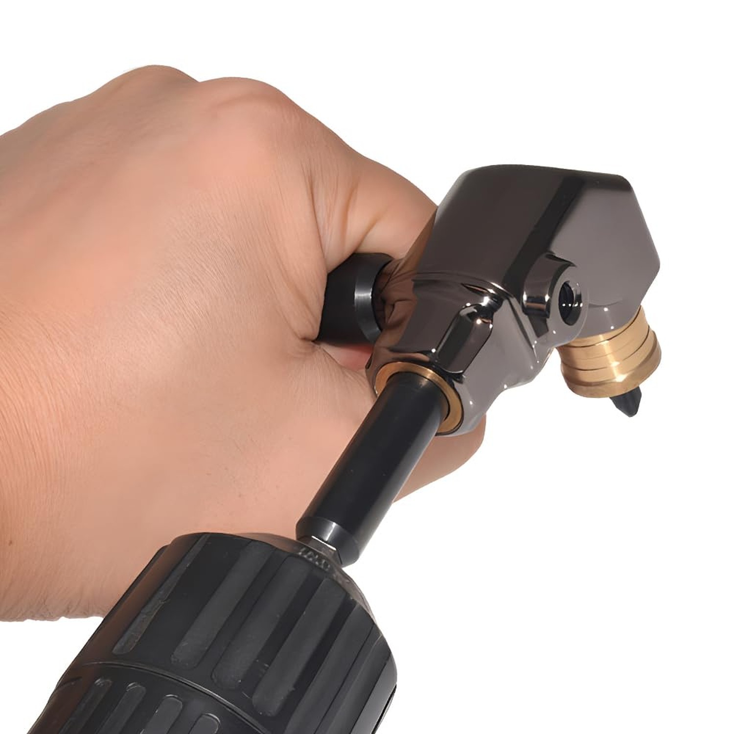 90 Degree Right Angle Drill Adapter with 1/4″ Hex Shank, Quick Change Screwdr…