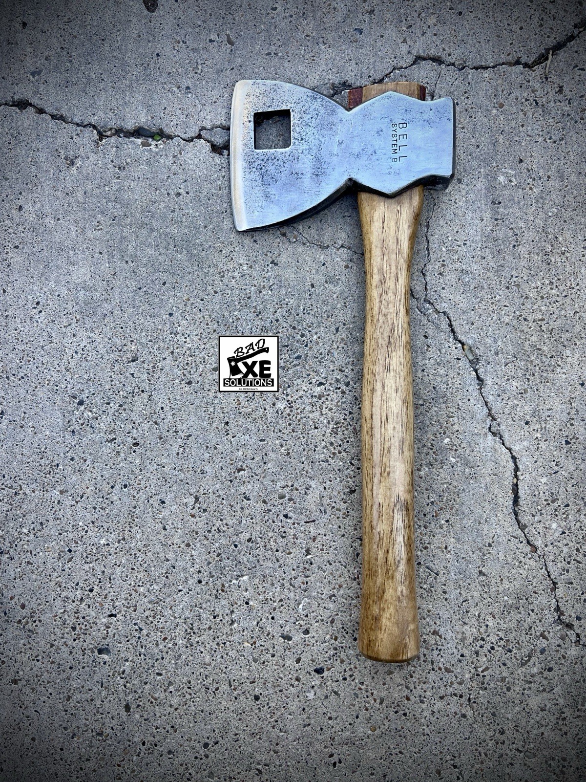 Bad-Axe Bell System B Linemen 3.9lb Axe, 15.5in Custom Handle, Mesquite Wedged