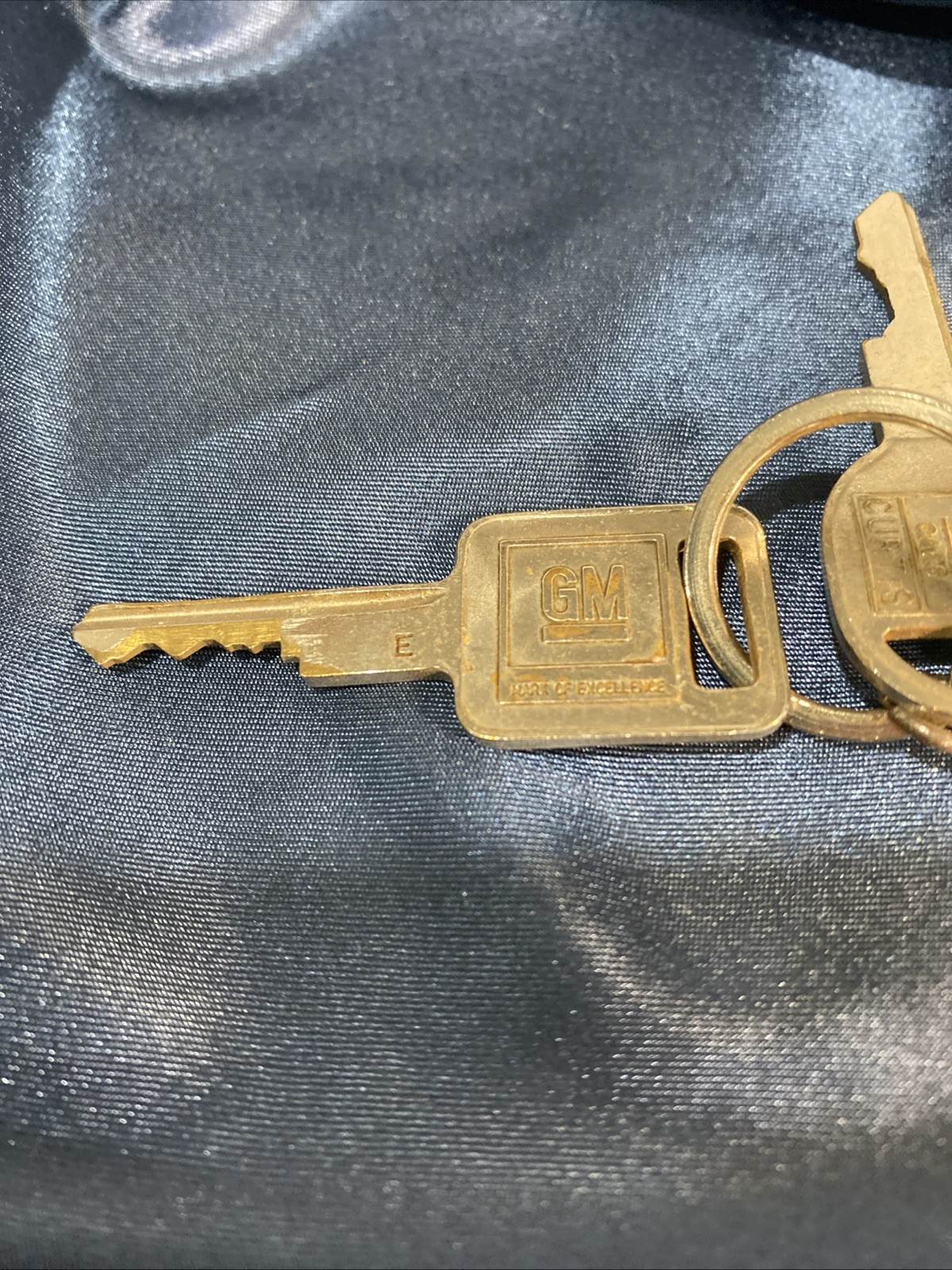 Set of 2 Vintage GM Cut Keys Round and Square Key E & B-45 M