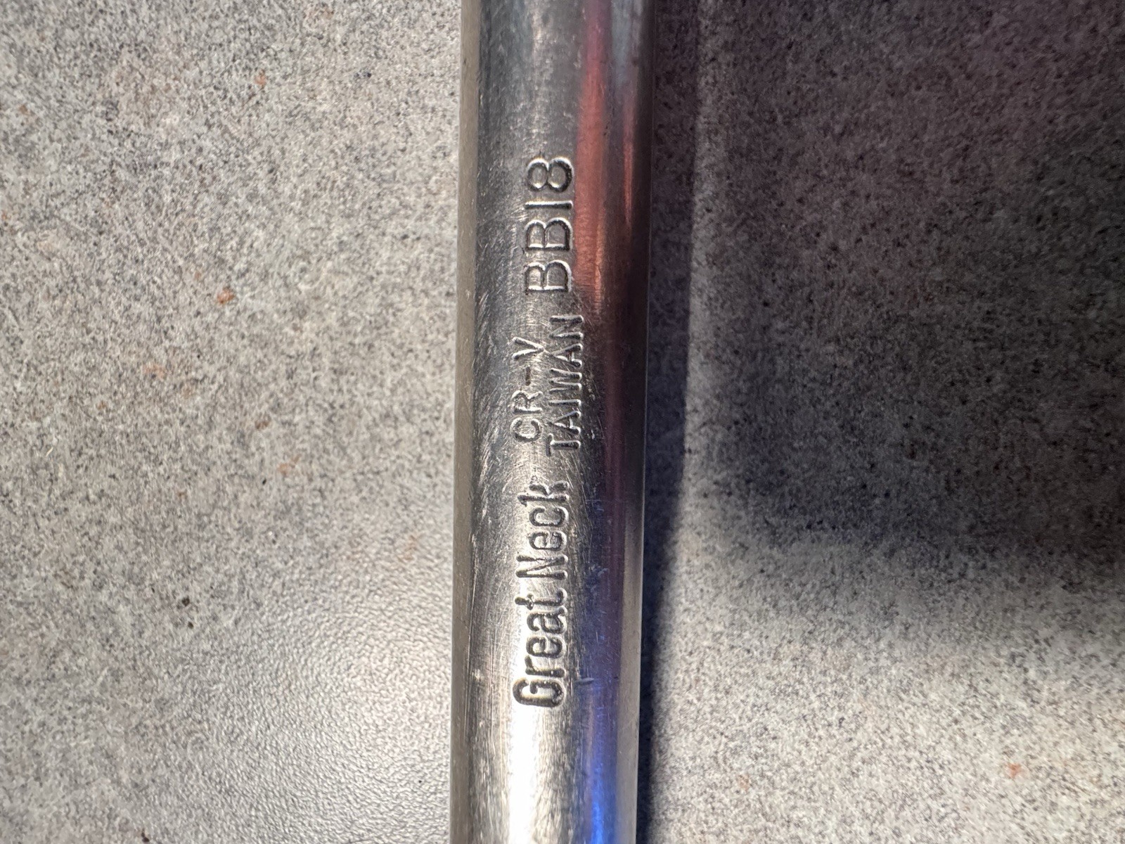 Great Neck GR-7 BB18 1/2” Drive 18” Breaker Bar Flex Handle Taiwan