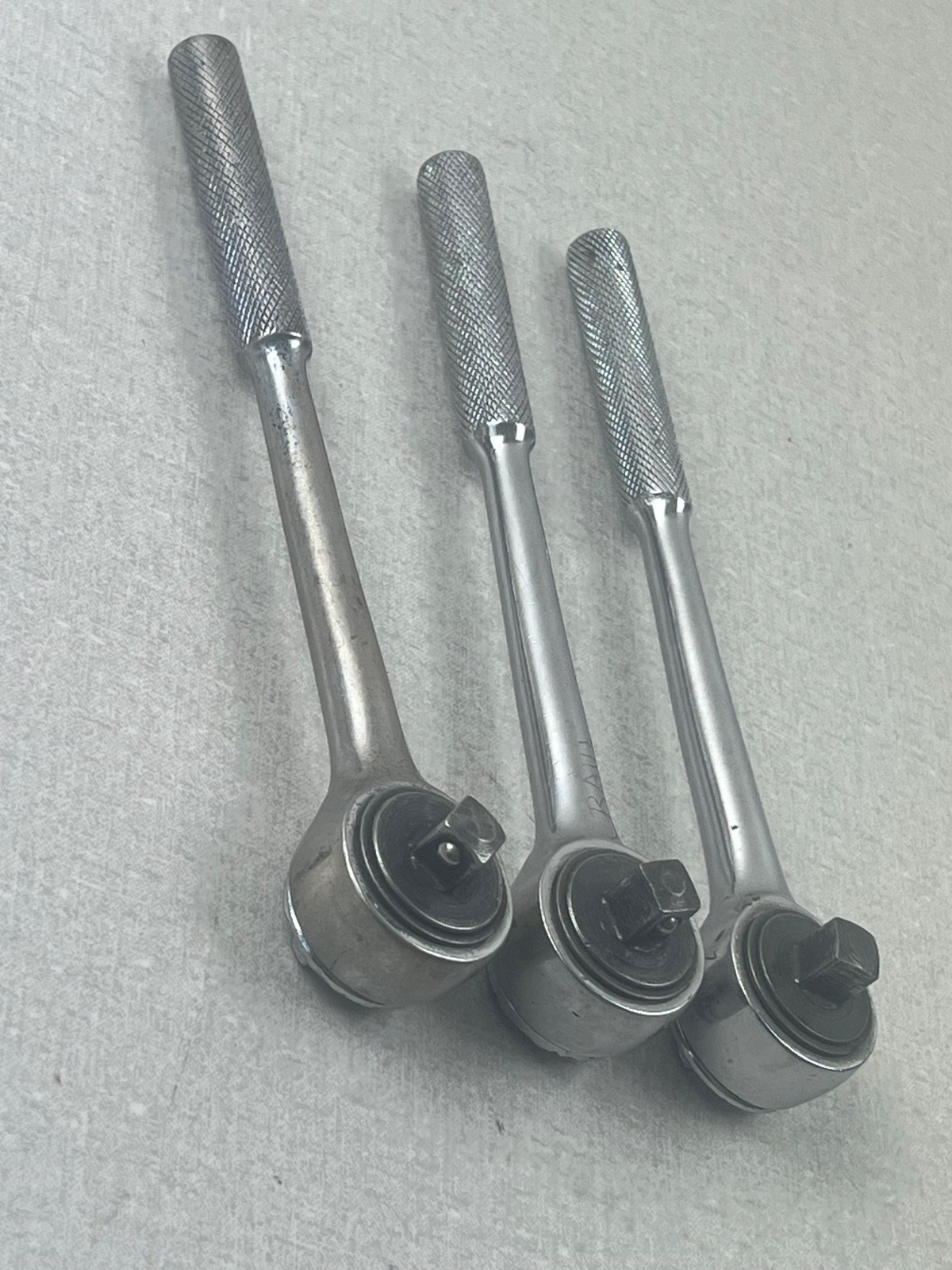 (3) Bonney T-702K 3/8″ Drive X 7-3/4″ Round Head Ratchet Wrench made in USA