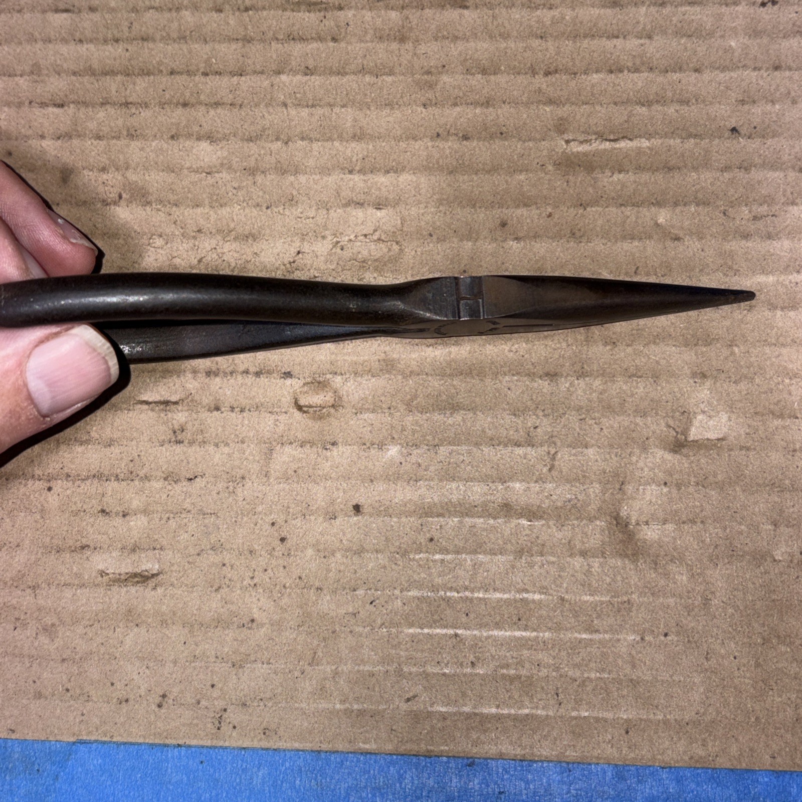 Vintage Utica needle nose 654-6 Side Cutter pliers- Made In Utica NY. USA 6”