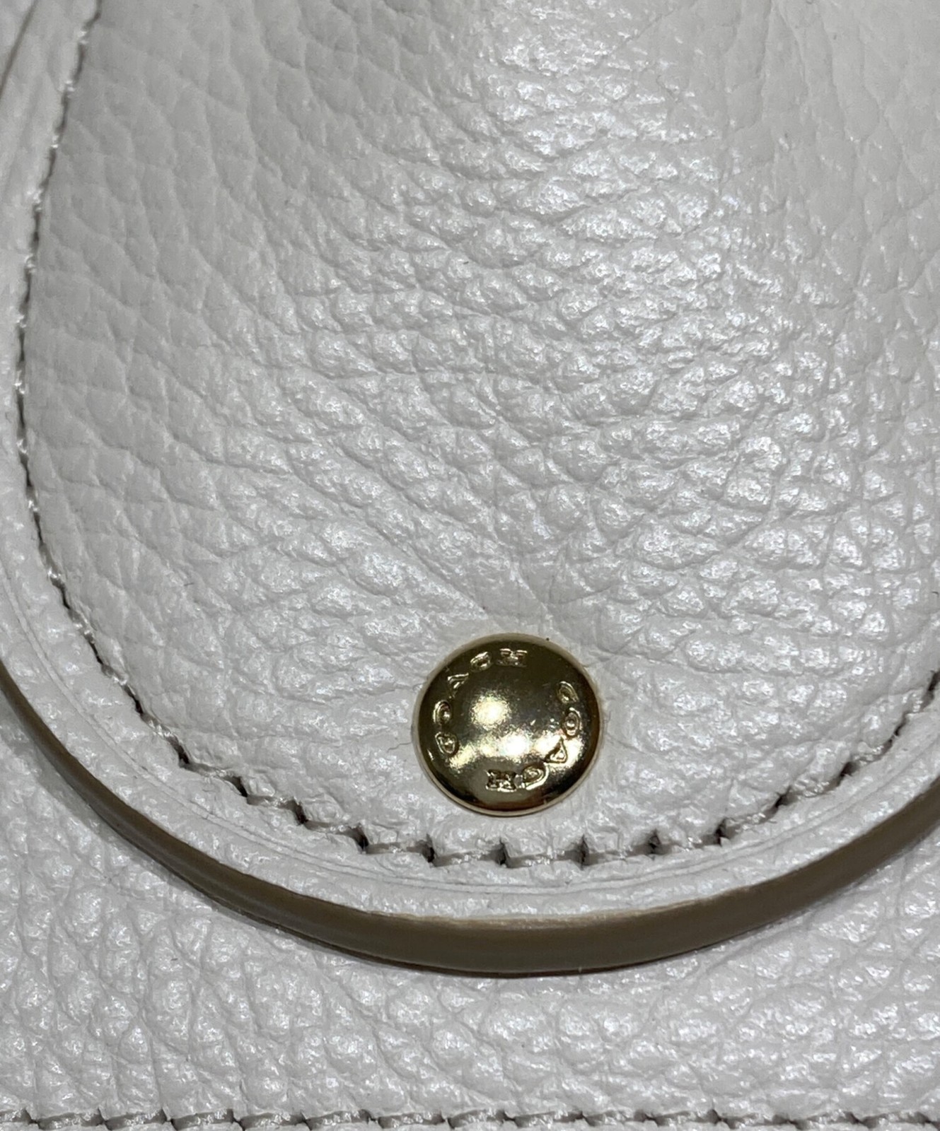 COACH Tote Bag 34751 37cm Height 33cm Width 12cm Handle White Used